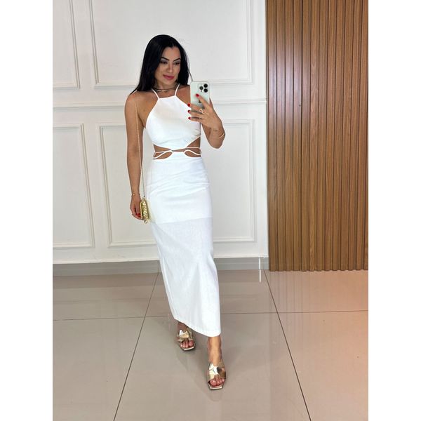 Vestido Midi Nápoles Branco