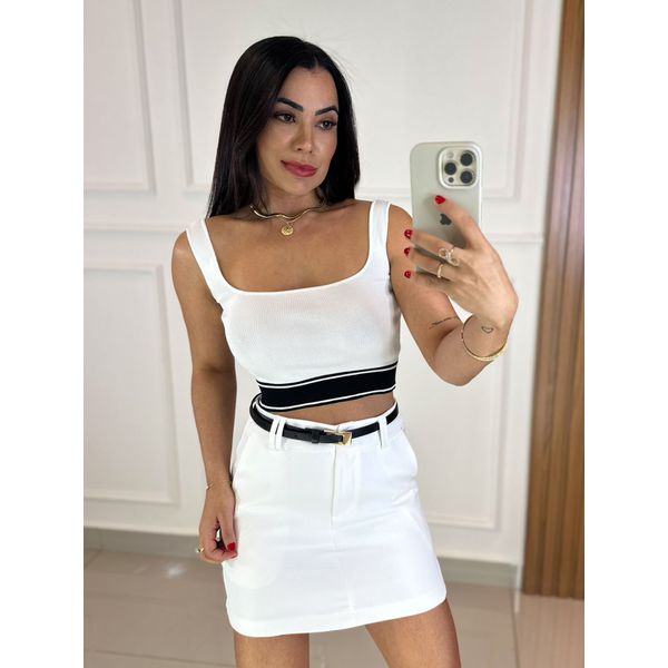 Cropped Tricot Lara Branco 