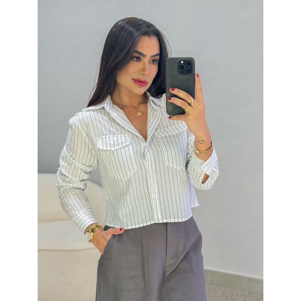 Camisa Listrada Luísa Branca