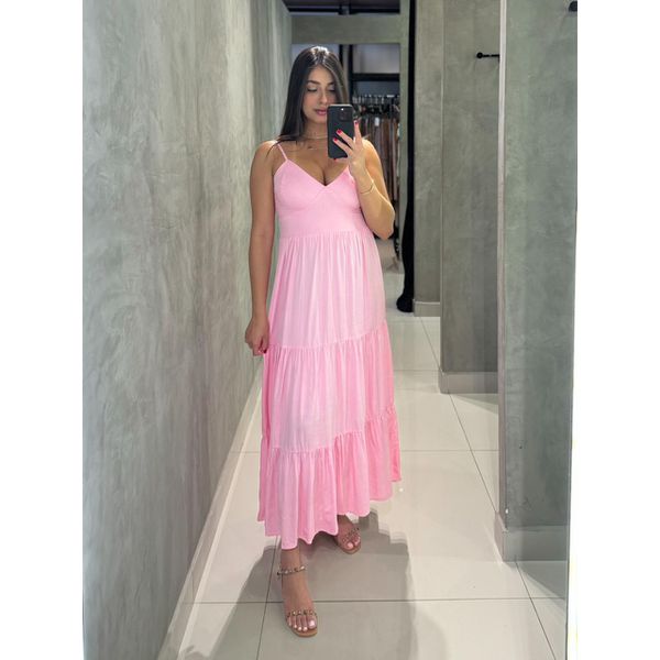 Vestido Midi Atenas Rosa