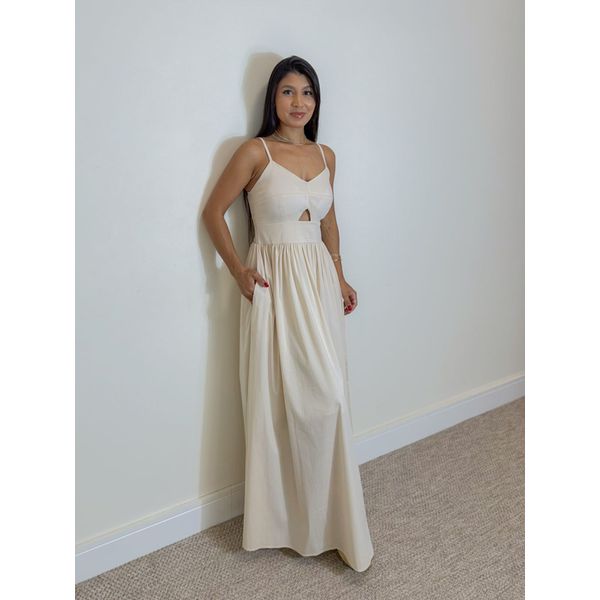 Vestido Midi Cancún Areia