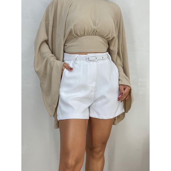 Short Alfaiataria Berlim Branco