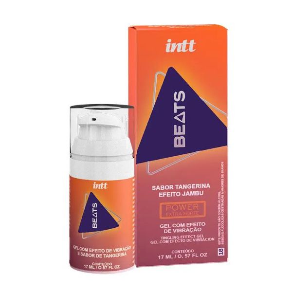 Cosmético excitante unissex beijável Beats Power 17ml - Tangerina Intt