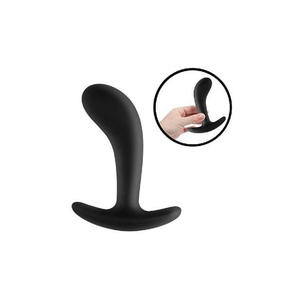 Plug Anal em Silicone Curvado - Tamanho 13.0x3.8