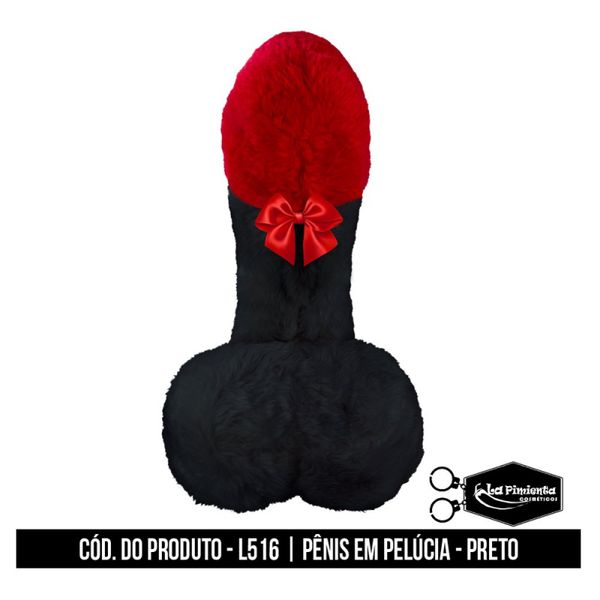 Pênis De Pelúcia Preta