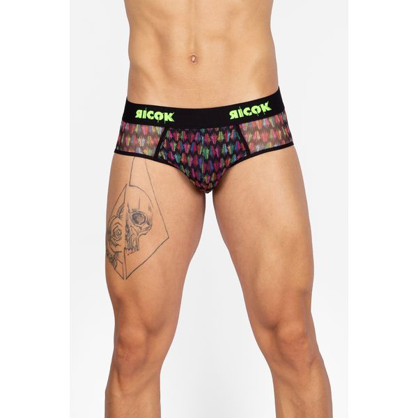 Cueca Traseira Tule Estampada