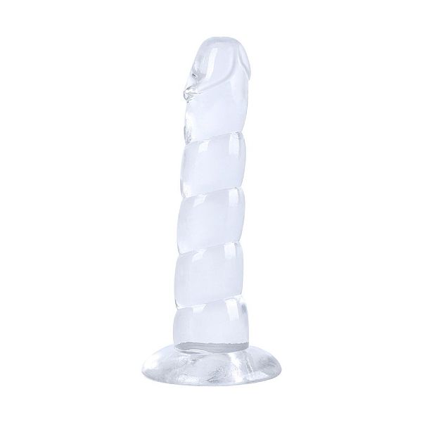 Dildo Pênis Realístico em Silicone com Gomos - 16,8x3,5 cm