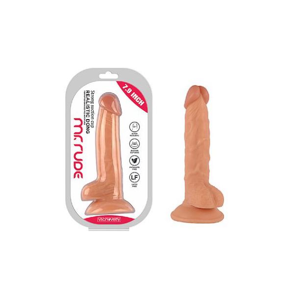 Dildo Pênis Realístico Mr. Rude 3 com Ventosa - 20,0X 4,0 cm