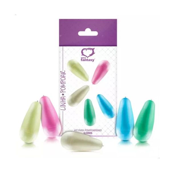 Kit pompoarismo cone vaginal para exercício pélvico - com 05 Cones