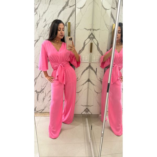 CONJ ALF BLUSA MG SINO AMARRAÇÃO ROSA