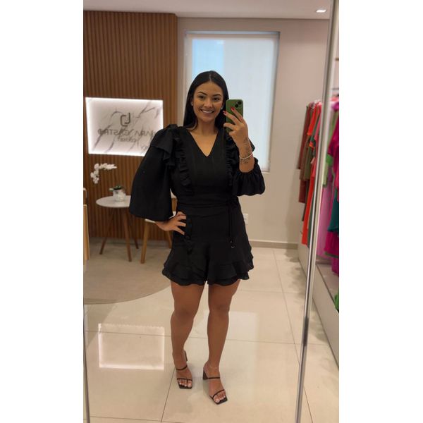 VESTIDO MINI MG LONGA JABOUR/RO PRETO