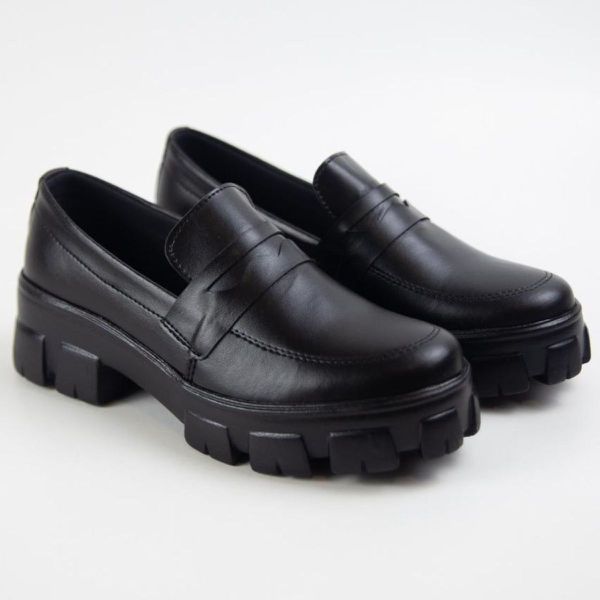 Mocassim Feminino Liso - Preto
