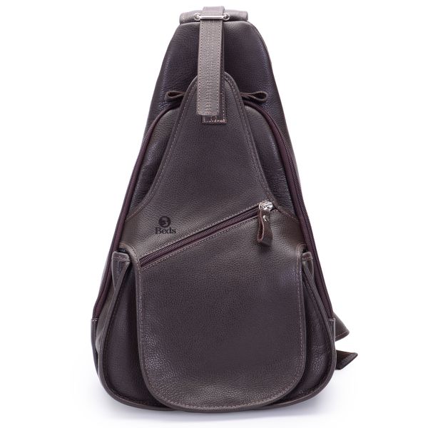 Mochila Bike couro original na cor preta.