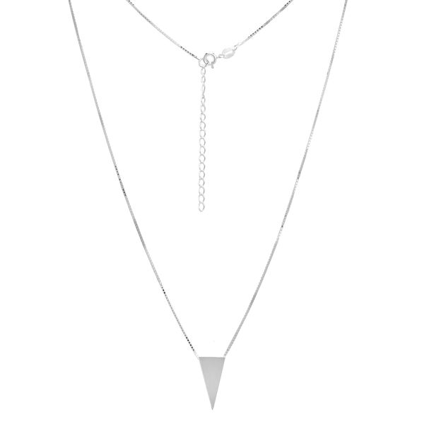 Gargantilha Triângulo Liso em Prata 925