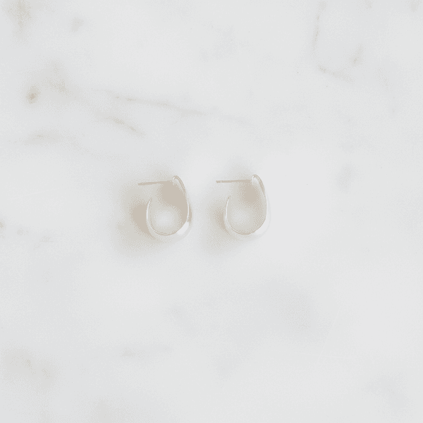 Brinco Hoop Volumoso Banhado em Prata 925