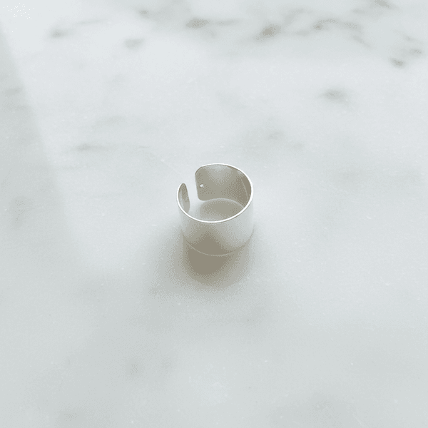 Anel Ajustável Minimalista Banhado em Prata 925