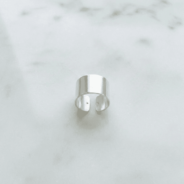 Anel Ajustável Minimalista Banhado em Prata 925