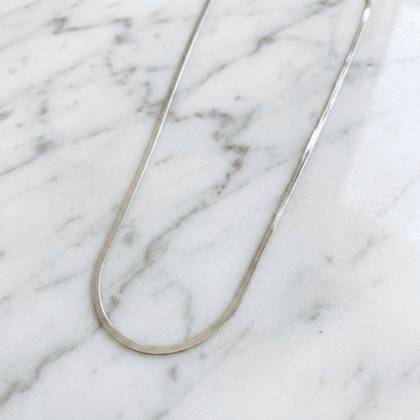 Colar Snake Minimalista em Aço Inox Prata