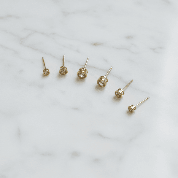 Trio de Brincos Ponto de Luz Banhados em Ouro 18k