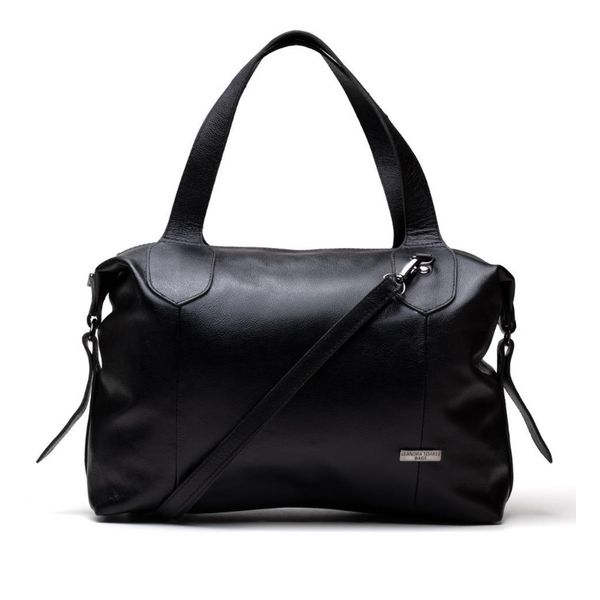 Bolsa Média Couro Legítimo Preto Espaçosa Tiracolo Ombro ou Transversal Reforçada