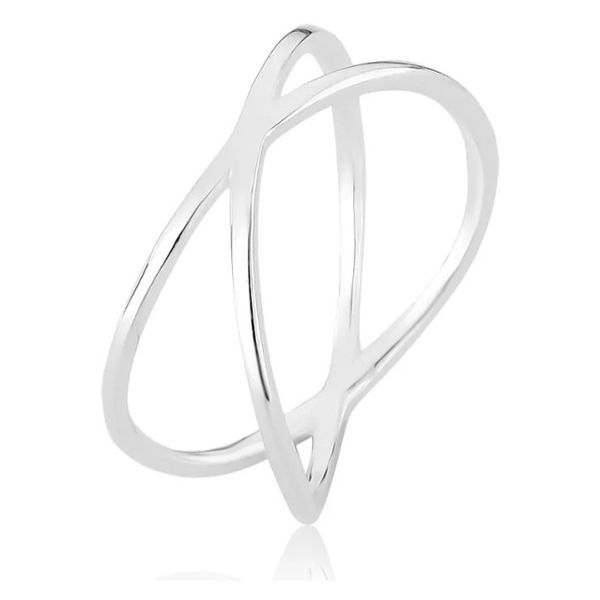 Anel X Minimalista Prata 925