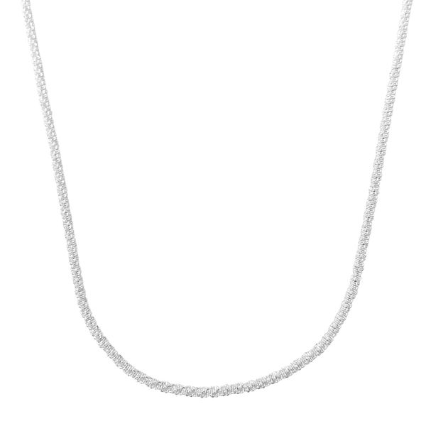 Colar Corrente Diamantada Aurora 45cm 1mm Prata 925
