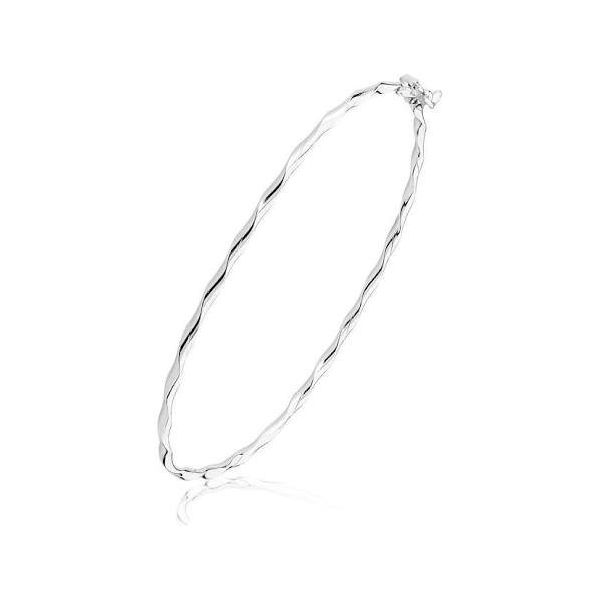 Bracelete Ondulado Fechado Prata 925