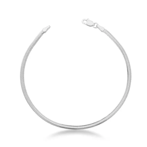 Pulseira Malha Lacraia 2,5mm Prata 925