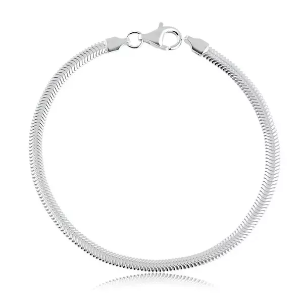 Pulseira Malha Lacraia 3,5mm Prata 925