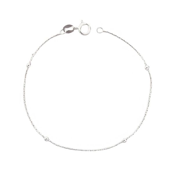Pulseira Fio Bolinha Prata 925
