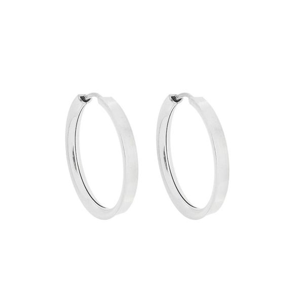 Brinco Argola Reta 3,8cm Prata 925