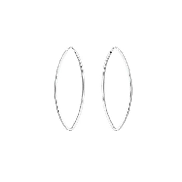 Argola Oval 3,8cm Prata 925