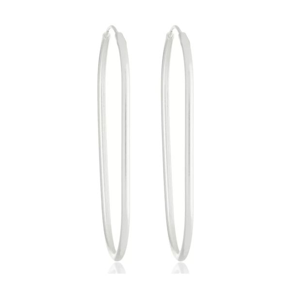 Argola Oval 5,2cm Prata 925