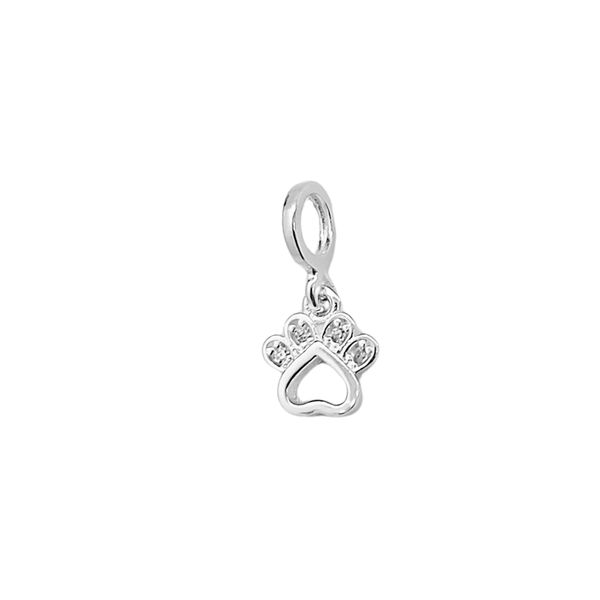 Berloque Patinha com Zircônia Prata 925 