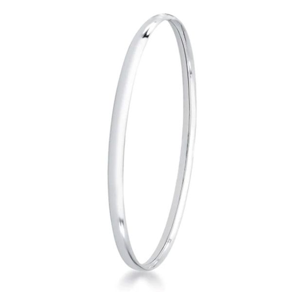 Bracelete Abaulado Fechado 4mm Prata 925