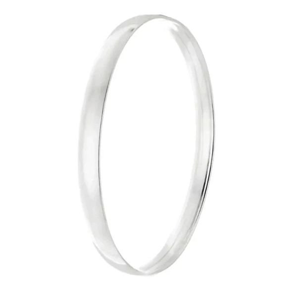 Bracelete Abaulado Fechado 6mm Prata