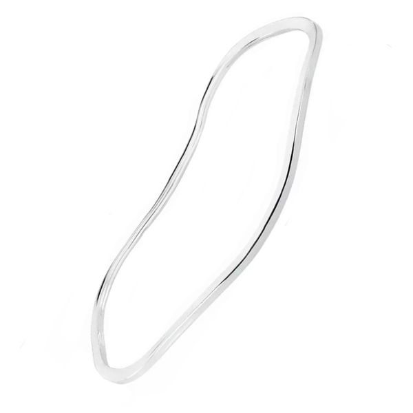 Bracelete Fio Ondulado Fechado Prata 925