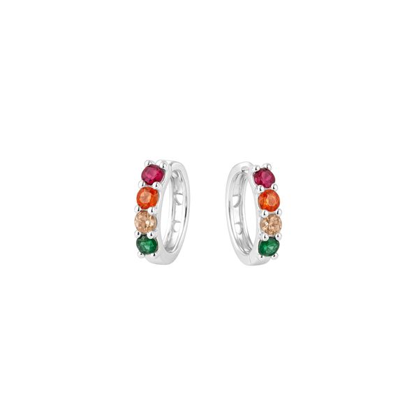 Brinco Argolinha Veneza Color Prata 925 