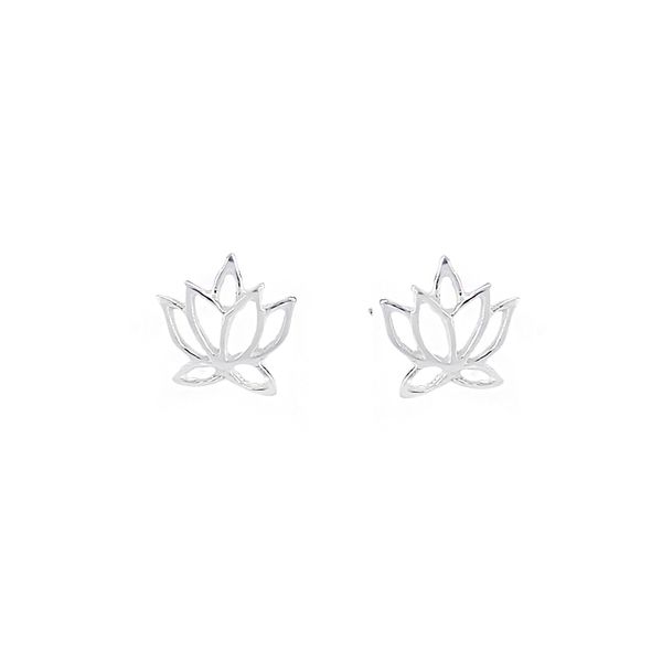 Brinco Flor de Lótus Prata 925 