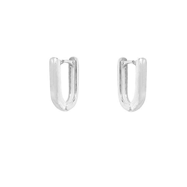 Brinco Argolinha Oval Mari G 1,2cm Prata 925 