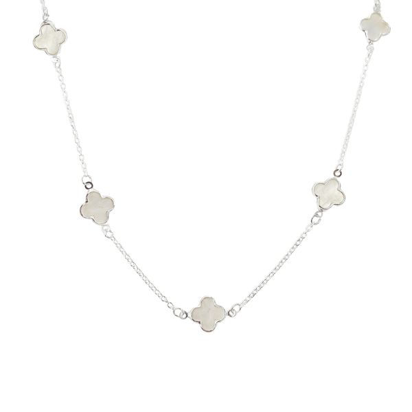 Choker Trevos Madrepérola Prata 925