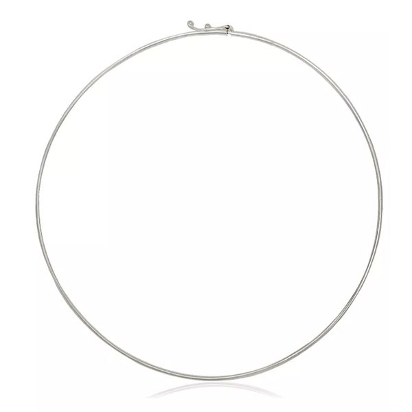 Choker Aro Liso Fio Redondo Prata 925