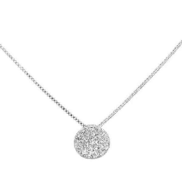 Colar Pingente Chuveiro Cristal Prata 925
