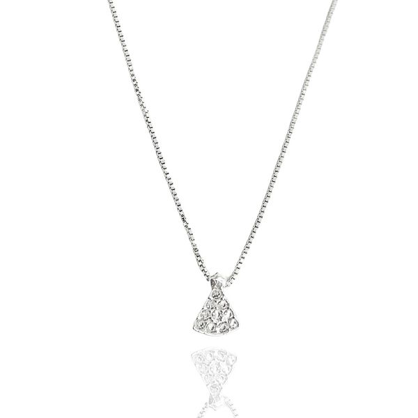 Colar Pingente Nossa Senhora Cravejado 0,8cm Prata 925