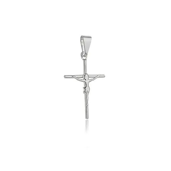 Pingente Crucifixo Cristo 2,7cm Prata 925 
