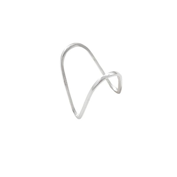 Anel Minimalista Curvado Prata 925