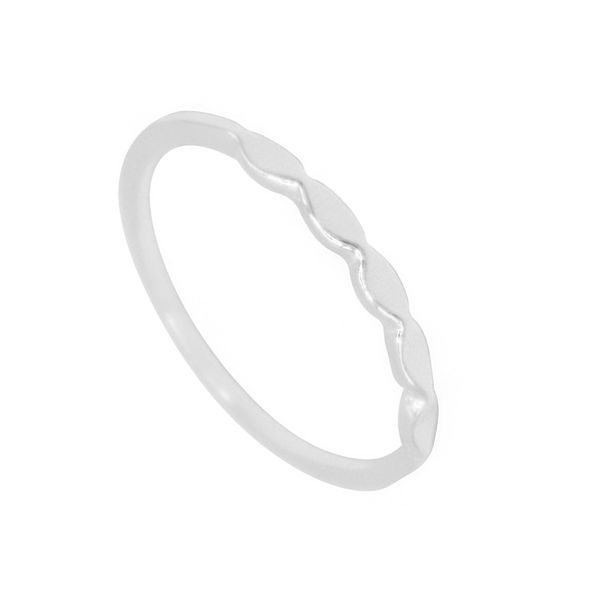 Anel Ondulado Minimalista Prata 925