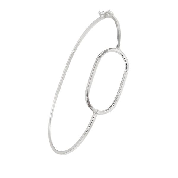 Bracelete Oval Prata 