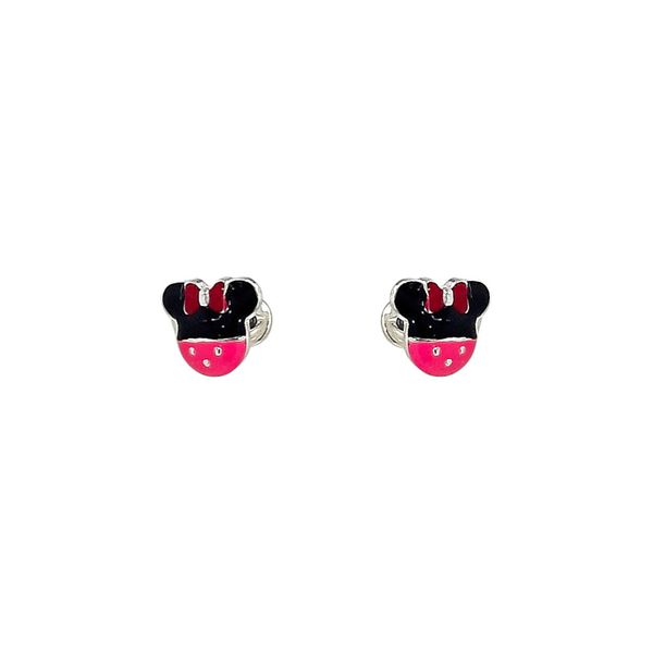 Brinco Infantil Minnie Prata 925