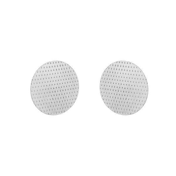 Brinco Orgânico Redondo 2cm Prata 925